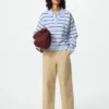 Pantalones de algodón holgados hasta el tobillo para mujer