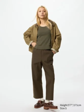 Pantalones de algodón holgados hasta el tobillo para mujer Pantalones de algodón holgados hasta el tobillo para mujer