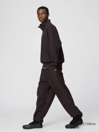 Pantalones de chándal anchos unisex de felpa cepillada