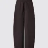 Pantalones de chándal anchos unisex de felpa cepillada
