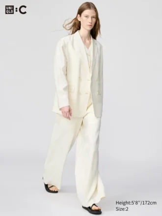 Pantalones de lino Premium Linen para mujer