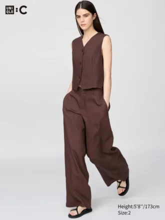 Pantalones de lino Premium Linen para mujer
