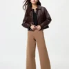 Pantalones de mujer con canalé milanés lavables Pantalones de mujer con canalé milanés lavables