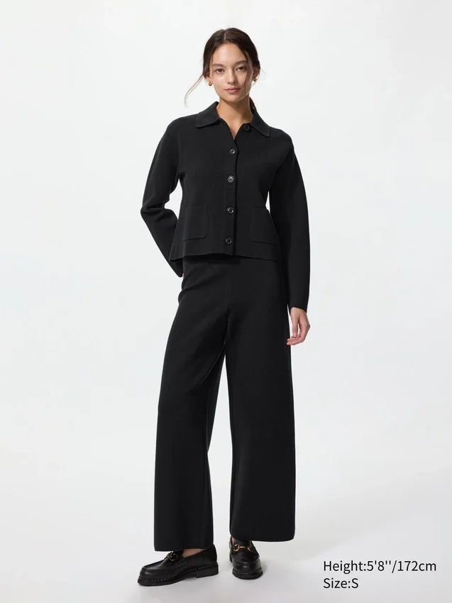 Pantalones de mujer con canalé milanés lavables Pantalones de mujer con canalé milanés lavables