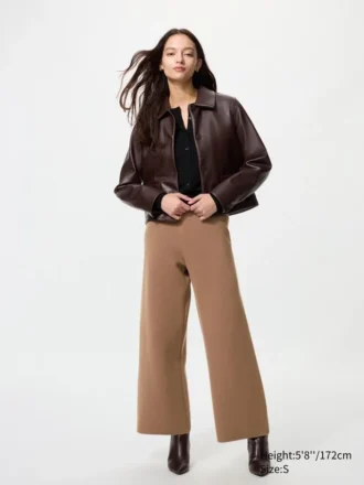 Pantalones de mujer con canalé milanés lavables