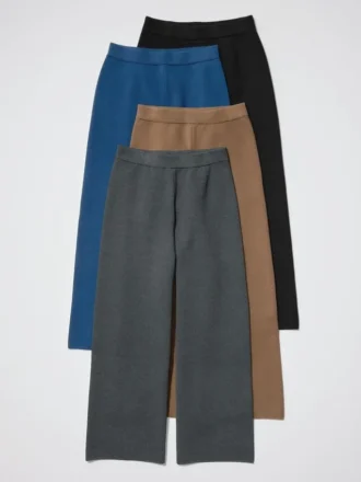 Pantalones de mujer con canalé milanés lavables
