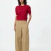 Pantalones de mujer de corte acampanado hasta el tobillo Pantalones de mujer de corte acampanado hasta el tobillo