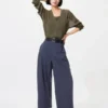 Pantalones de mujer de corte acampanado hasta el tobillo Pantalones de mujer de corte acampanado hasta el tobillo