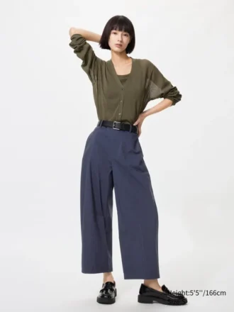 Pantalones de mujer de corte acampanado hasta el tobillo