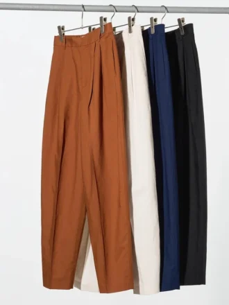Pantalones de mujer de mezcla de lino con corte acampanado