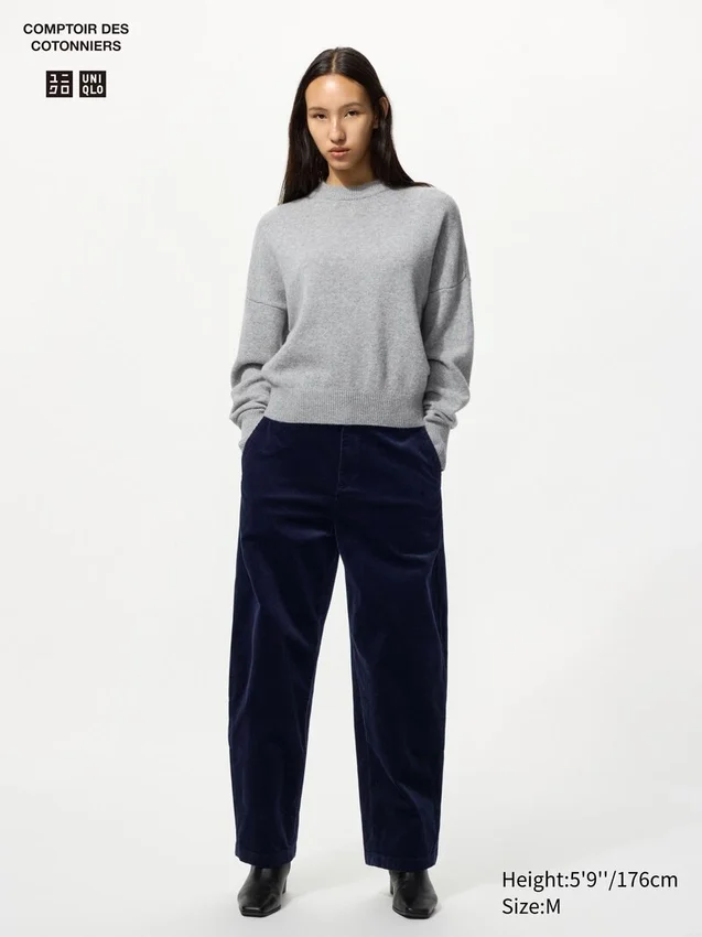 Pantalones de pana de corte recto para mujer Pantalones de pana de corte recto para mujer