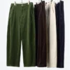 Pantalones de pana de corte recto para mujer Pantalones de pana de corte recto para mujer