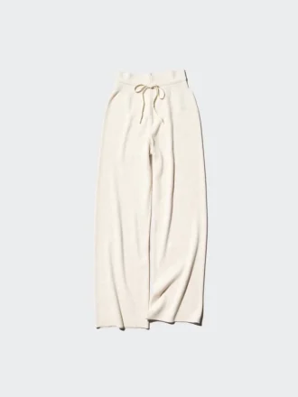 Pantalones de punto acanalados lavables para mujer