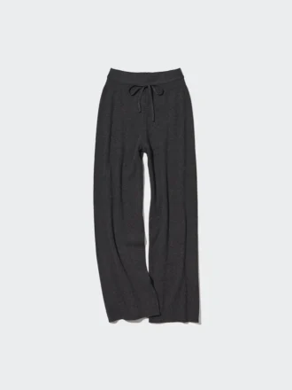 Pantalones de punto acanalados lavables para mujer