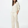 Pantalones de punto acanalados lavables para mujer