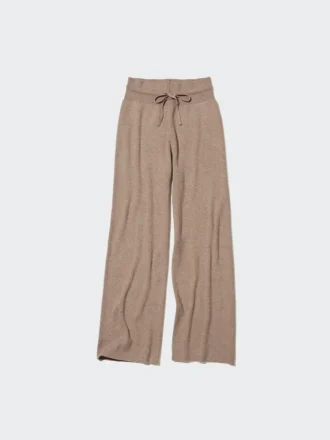 Pantalones de punto acanalados lavables para mujer