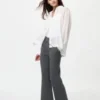 Pantalones de punto acanalados lavables para mujer Pantalones de punto acanalados lavables para mujer