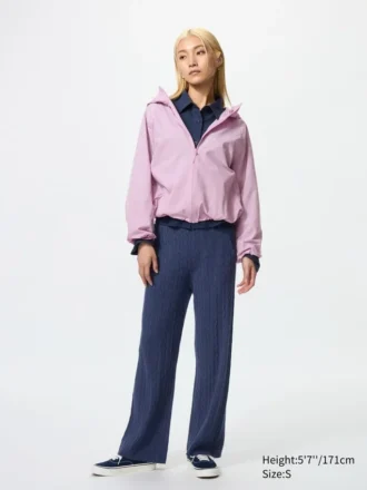 Pantalones de punto trenzado lavables para mujer
