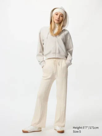 Pantalones de punto trenzado lavables para mujer