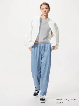 Pantalones elásticos unisex hasta el tobillo | Denim