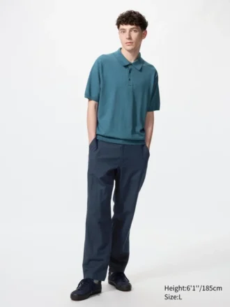 Pantalones holgados de mezcla de lino para hombre
