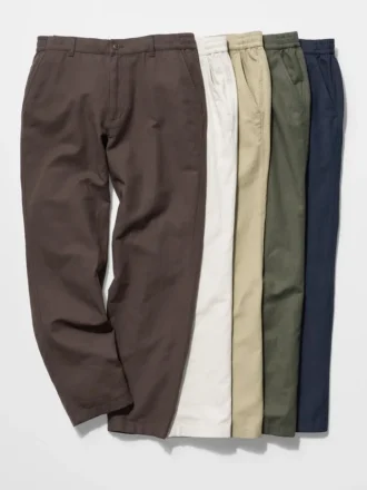 Pantalones holgados de mezcla de lino para hombre
