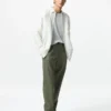 Pantalones holgados unisex de mezcla de lino