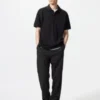 Pantalones holgados unisex de mezcla de lino