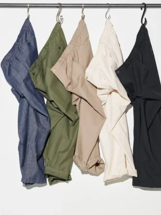 Pantalones holgados unisex de mezcla de lino