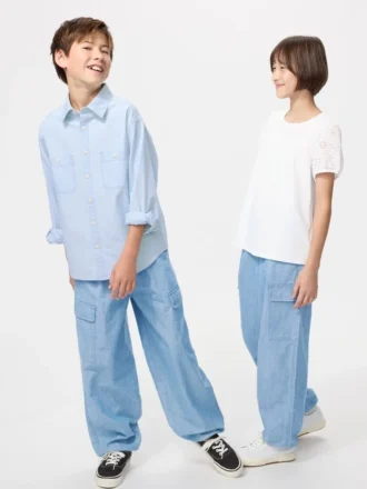 Pantalones jogger cargo para niños | Chambray