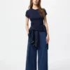 Pantalones rectos de jersey crepé para mujer Pantalones rectos de jersey crepé para mujer