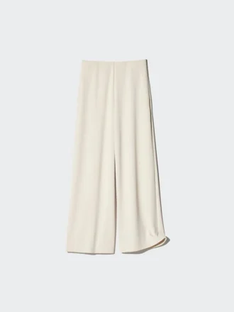 Pantalones rectos de jersey crepé para mujer