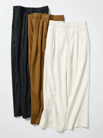 Pantalones rectos de mezcla de lino para mujer Pantalones rectos de mezcla de lino para mujer