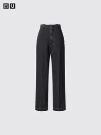 Pantalones rectos de mezclilla para mujer