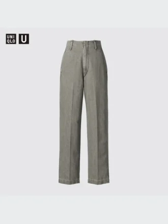 Pantalones rectos de mezclilla para mujer