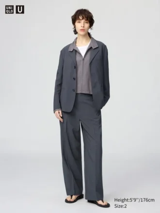 Pantalones rectos de tiro alto para mujer