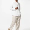 Pantalones tobilleros cómodos de mezcla de lino para hombre | A rayas Pantalones tobilleros cómodos de mezcla de lino para hombre | A rayas