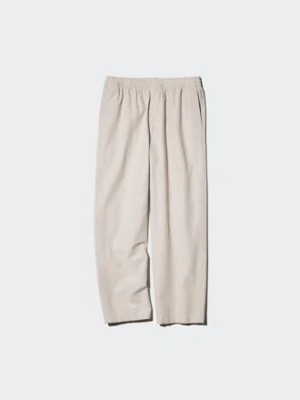 Pantalones tobilleros cómodos de mezcla de lino para hombre | A rayas