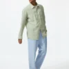 Pantalones tobilleros holgados de mezcla de lino para hombre Pantalones tobilleros holgados de mezcla de lino para hombre