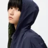 Parka corta cortavientos para mujer con pantalones cortos Parka corta cortavientos para mujer con pantalones cortos