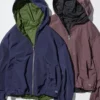 Parka corta cortavientos para mujer con pantalones cortos Parka corta cortavientos para mujer con pantalones cortos