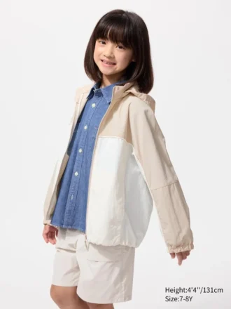 Parkas infantiles con protección UV y bolsillos | Color Block