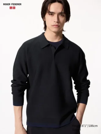 Polos 3D Knit lavables para hombre | Camisetas de manga larga Polos 3D Knit lavables para hombre | Camisetas de manga larga