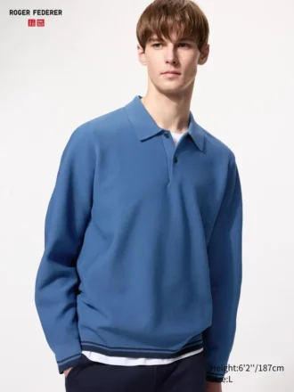Polos 3D Knit lavables para hombre | Camisetas de manga larga Polos 3D Knit lavables para hombre | Camisetas de manga larga