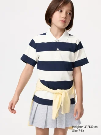 Polos de rayas de piqué seco para niños