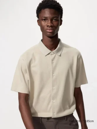 Polos unisex de piqué de algodón AIRism totalmente abiertos Polos unisex de piqué de algodón AIRism totalmente abiertos