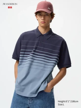 Polos unisex de piqué seco a rayas | Panel