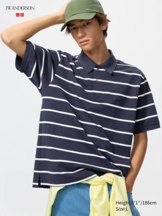 Polos unisex de piqué seco a rayas | Rayas anchas