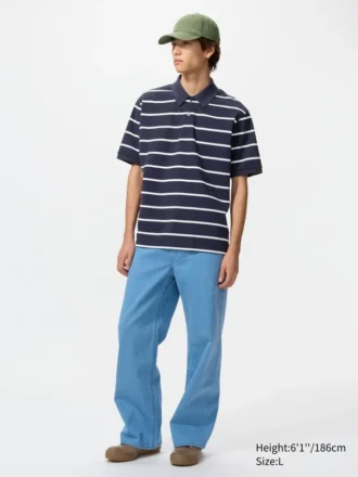 Polos unisex de piqué seco a rayas | Rayas anchas