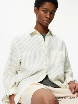 Premium Linen camisa para hombre | A rayas